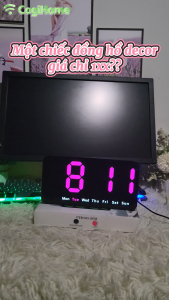 Đồng Hồ LED Để Bàn RGB Đồng Hồ Decor Bàn Làm Việc