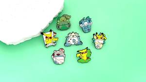 Bandai | Kawaii Enamel Pins Cartoon Characters Lapel Brooches Aesthetic Pins for Jackets Backpack Accessories