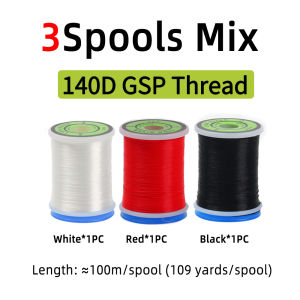 1Spool/3Spools 140D GSP Fly Tying Thread Strong Fly Fishing Binding Line for Saltwater Streamer Pike Bass Flies Jig Hook Lure