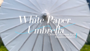 White Chinese Paper Umbrella DIY Handmade Wooden Handle Umbrella Wedding Decor and Dance Props