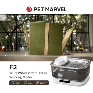 PET MARVEL Gray Whale F2 Wireless Pet Automatic Fountain (7L) 40 Days Cat Dog Feeder Smart Cat Water Fountain Petmarvel Wonder Creature Pet Fountain - Lazada