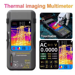 2in1 Thermal Camera Multimeter SH7 320*320 Industrial Thermal Camera HD Pixels 3.98 Inch Touchscreen -20-550C IR Camera for Auto Pipe Heating Inspect Circuit Repair