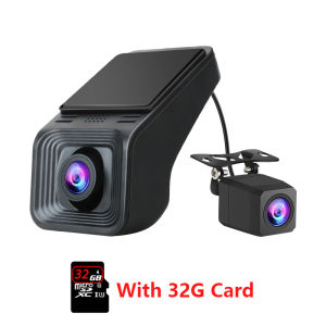 Full HD 170° Wide Angle Dash Cam for Android Multimedia Double Recording Front And Rear Camera ADAS Car DVR USB TF Card 32G 64G