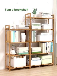 RRH Bookshelf Showcase 4/5Layers No odor Organizer Saving Space Kitchen Rack Bedroom Storage Bookcase Bamboo