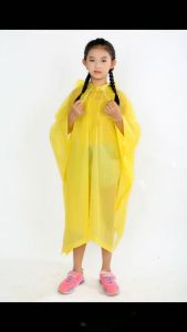 Kids Hooded Raincoat Backpack Lightweight Polyester Travel Poncho Waterproof Outdoor Cape in Vibrant Colors