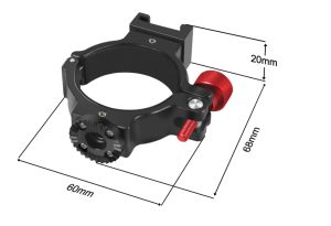 20241210 OM5 OM6 Handheld Gimbal Extension Adapter O Ring Clip with Cold Shoe Mount 1/4 Rosette Gear for DJI OSMO Mobile 5 6 Stabilizer