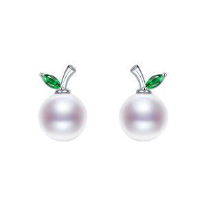Gift 925 Silver Freshwater Pearl Earrings 8-9mm