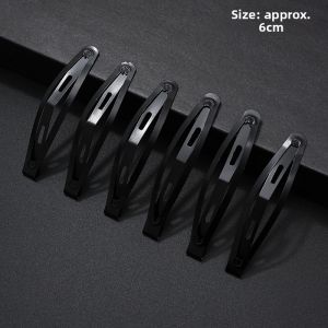 NING ZHOU | Black Invisible Side Hair Clip for Forehead and Back of Head