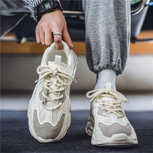 Mens Sport Shoes Increased Thick Bottom Casual Net Anti-slip Autumn Winter Leisure Dad Running Shoes Low Help Heightening