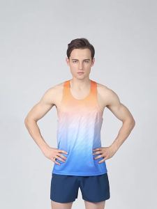 Mens Sports Vest Marathon Running Sleeveless Quick Drying Tank Top Ultra-light Track And Field Polyester Jersey