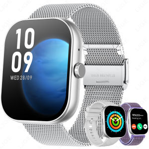 LIGE | LIGE Men Smart Watch 2.01 inch Bluetooth Call Women Voice Assistant Heart Rate Monitor Sleep Tracker Smartwatch For Android IOS