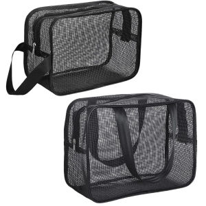 Portable Bathing Bag Mesh Shower Toiletry Pouch Travel Makeup Storage Holder Bathroom Accessories Organizer Beach Bag