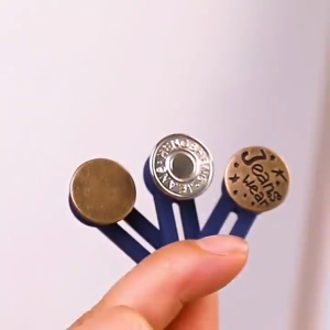 5pcs Retractable Waist Extender Buckle Metal Button for Pants Jeans Free Sewing Button Detachable Universal Buckle