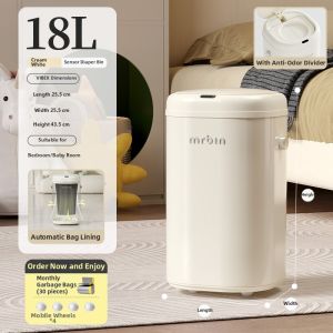 MR.Bin | Smart Automatic Sensor Trash Can High Appearance Household Living Room Kitchen Use