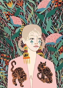 KAYOU | Nordic Colorful Abstract Fashion Moroccan Girl 5D DIY Wall Art Diamond Painting Craft Hobby Rhinestones Gift Living Room Decor
