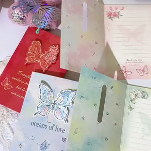 Thiệp 3D hình bướm đẹp mắt – Thiệp chúc mừng sinh nhật phong cách vintage kèm phong bì mới nhất 2025