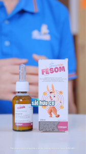 Smartbibi Fesom bổ sung sắt hữu cơ vị trái cây hỗ trợ tạo máu cho bé | Nhập khẩu chính hãng Ý