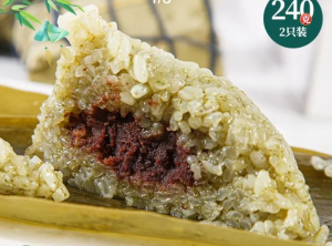 Sweet Zongzi Ai Cao Dou Sha Zongzi Handmade 120g * 2 甜粽艾草豆沙粽