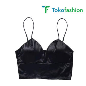 Tokofashion Bra V Push Up Tanpa Kawat Bahan Satin