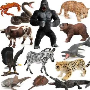 Simulasi Pepejal Lembu Tenusu Kerbau Lembu Badak Lembu Bison Model Binatang Alat Letak Barang Mainan Kognitif Ladang Kanak-Kanak