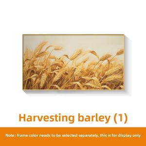 YUANSHU | Decorative Painting  Modern Simple Harvest Field Oil Mural for Living and Dining Room