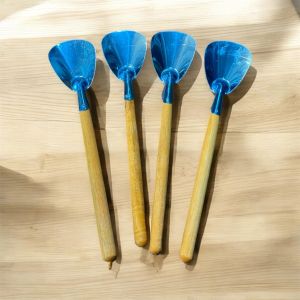 Spatula/Sodet Gagang Kayu Stainless Ukuran Sedang 3.6cm