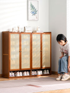 XUNHUAI | High Narrow Entryway Shoe Cabinet with Multiple Layers and Door