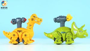 Mainan Anak Bayi Dinosaurus Dino Lucu Kartun Push Toy Tekan Pencet Berjalan Press Edukasi Motorik
