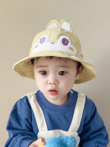Cotton Baby Hat Spring Autumn Cute Little Rabbit Girls Fisherman Cap Fashionable Pure Cotton Girls Pot Hat Wide Brim round Top