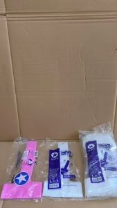 สายเดี่ยว ถุงคล้องแก้ว จัมโบ้ หิ้วแก้วโอ่ง 32 ออนซ์ สีขาวขุ่น - คละสี คุณภาพดี ตราดาว ยกหิ้ว 10 แพค