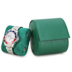 CONTACTS FAMILY Watch Storage Roll Box Case 3 Slot Watch Display Boxes Saffiano Leather Single Watch Collection Box Organizer
