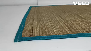 Natural Korai Grass Floor Mat – Eco-Friendly Washable Dining Pooja & Sitting Mat Handwoven Dry River Grass Carpet (Size - 60x58 cm | Pack of 1)