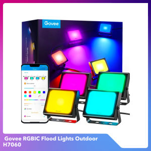 Đèn rọi chiếu sáng cây cảnh trang trí sân vườn tiểu cảnh ngoài trời Govee RGBIC Flood Lights Outdoor H7060