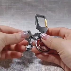 Titanium Alloy Keychain Durable Strong Light Fashionable Mens Car Hanging Buckle Key Ring Horseshoe Buckle
