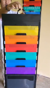 GN File Organizer A4 Folder Wall-mounted Rainbow Department Classification Office Folder