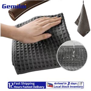 Gemilai h.igh water absorbent towel for baristas waffle cleaning cloth quick drying coffee machine milk tea shop cleaning small square towel