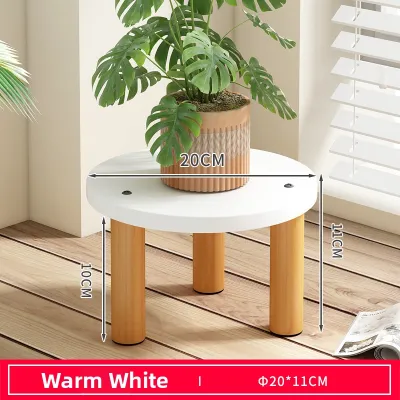 Mini Round Solid Wood Side Table