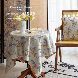 New Chinese Style Vintage Fringe Tablecloth