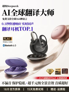2025 New Bluetooth AI Smart Translation Earphones Wireless Neckband Style Sports Government Subsidy Real-time Simultaneous Interpretation