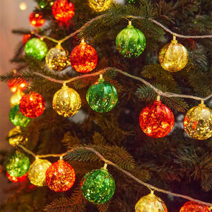 Christmas Ball Light String Battery Powered Fairy Lights For Home Xmas Trees Bedroom Living Room Party Christmas Holiday Decor