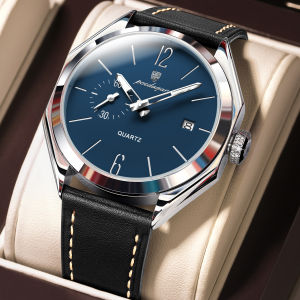 POEDAGAR | POEDAGAR Original Fashion Male Wristwatch Leather Quartz Business Men Watch Waterproof Luminous Date Elegant Mens Watches Reloj