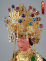 Chinese Style Deity Hat Diamond Encrusted Wang Mu Xuan Nu Tai Mountain Grandma Matsu Lady Goddess Statue Headwear Decorative Piece. 