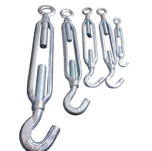 Span skrup turnbuckle 6 sampai 20 mm jarum keras pengencang sling span sekrup galv hook & eye