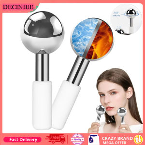 DECINIEE Facial Ice Globes Cold Hot Stainless Steel Facial Roller Skin Beauty Spa Cooling Globe Massage Ball Face Care Cryo Freeze Stick-Dark Circles Puffiness-Anti Age Skin Soothing Reduce PuffinessTighten Skin