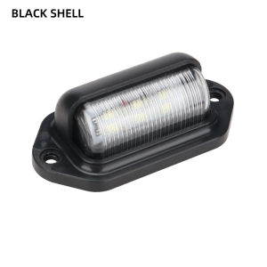 2PCS 6LED Car Truck side marker lights For SUV Truck Trailer Van Tag Step Lamp White Bulbs Car License Number Plate Light 12-24V