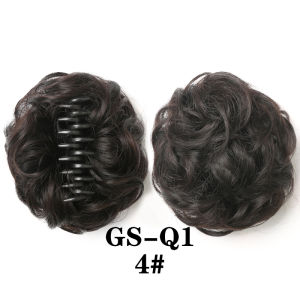 Messy Bun Hair Extensions Wavy Curly Chignon Tousled Updo Synthetic Hairpiece Claw Clip in Bun Scrunchies