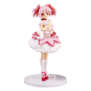 Bandai | Puella Magi Madoka 18cm Magica Aniem Figure Kaname Madoka Action Figure Magic Girl Model Decor Statue Dolls Toys Christmas Gift