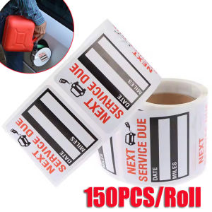 Pphha 150PCS/Roll Car Sticker Windshield Oil Change Maintenance Service Reminder Label Window Lite Sticker Auto Exterior Accessories