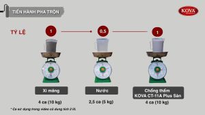 Kova CT-11A chống thấm sàn 4kg. Có tác dụng ngăn chặn sự thấm nước từ ngoài. Chịu mài mòn chịu nước mặn kháng kiềm cao