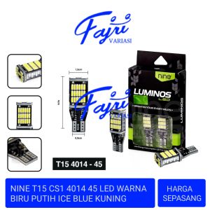 NINE LUMINOSLED SEIN DAJAL T10/T15/T16 CS1 45 TITIK CANBUS SUPER TERANG UNTUK LAMPU SEIN DAJJAL MOTOR LAMPU MUNDUR LAMPU SENJA LAMPU PLAT MOTOR MOBIL DAN TRUCK